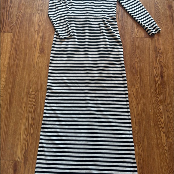 J Crew Classic Maxi blue and cream dress - Picture 6 of 14